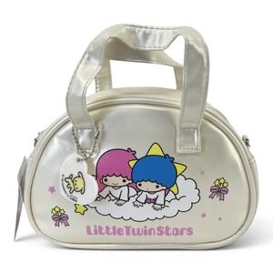 Sanrio Japan Little Twin Stars Mini Boston Bag Pearlescent 2 Way Crossbody NWT